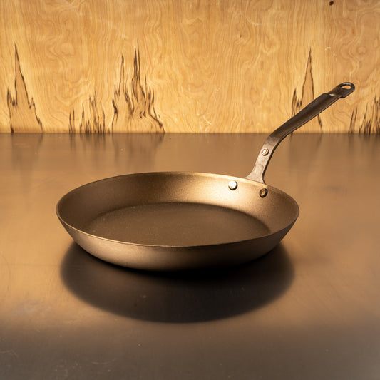 10" Round Carbon Steel Skillet - Hand Forged