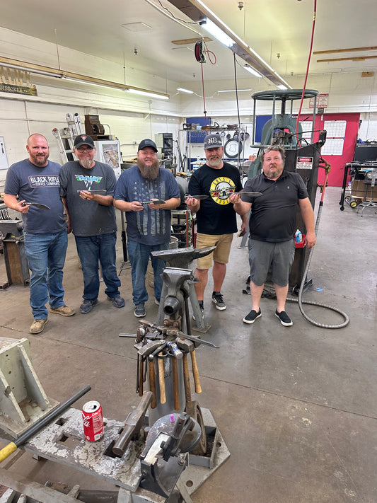 Large Blacksmithing classes and team builders!