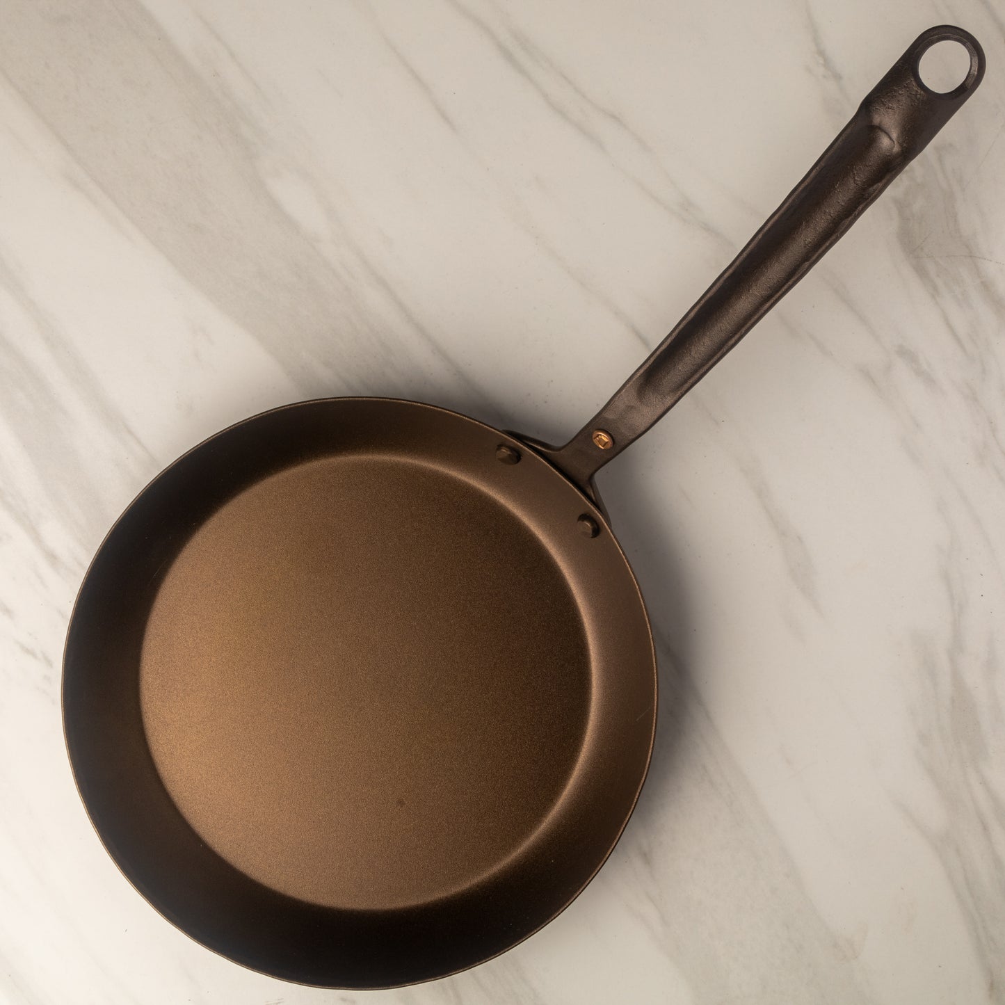 10" Round Carbon Steel Skillet - Hand Forged