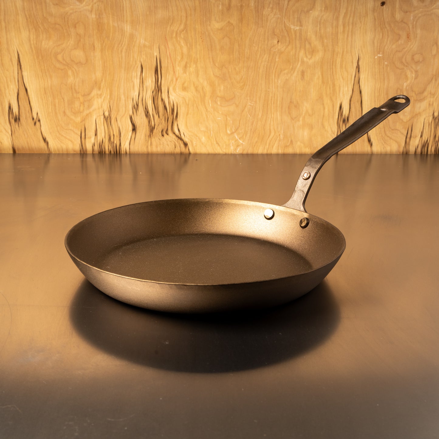 10" Round Carbon Steel Skillet - Hand Forged