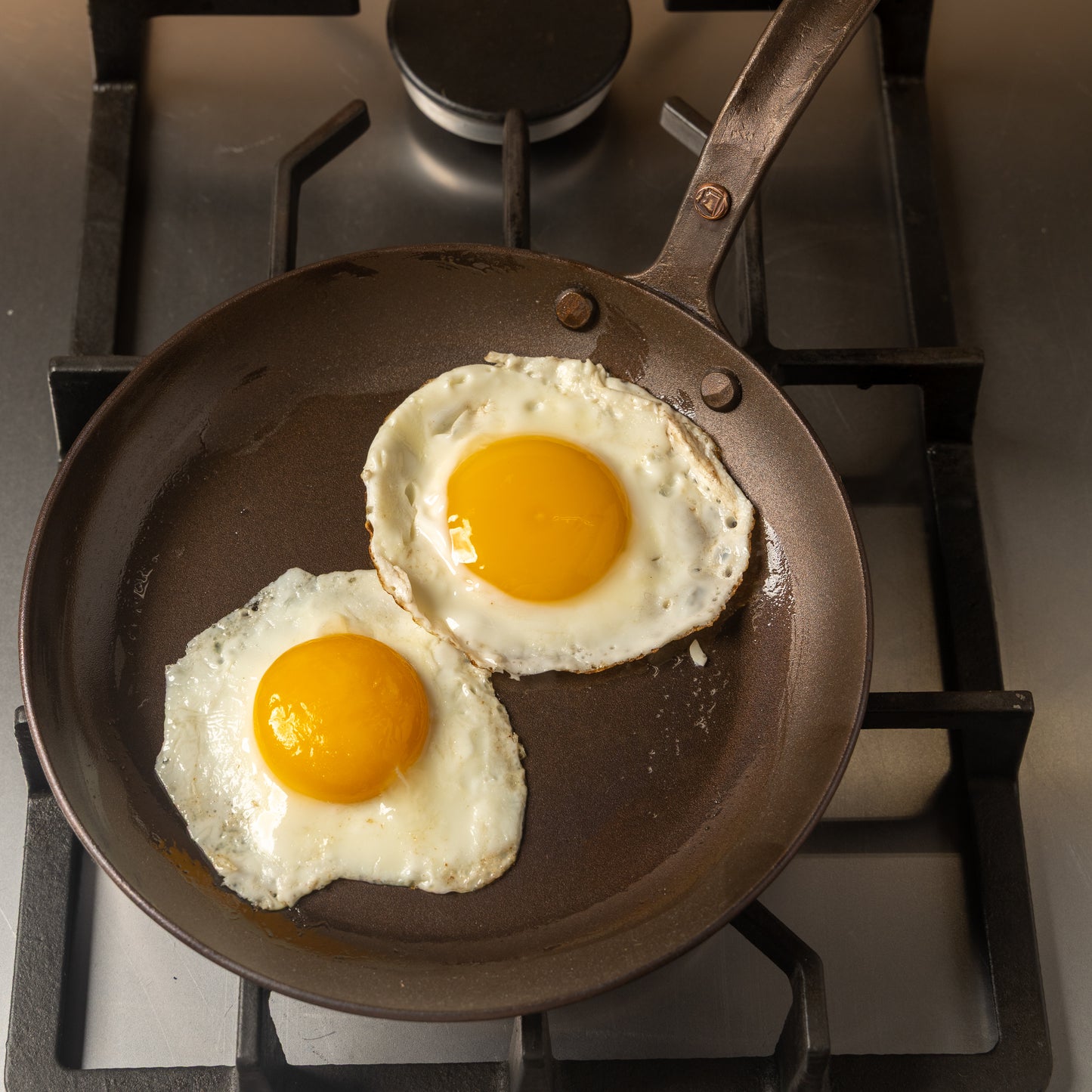 8" Round Carbon Steel Skillet - Hand Forged