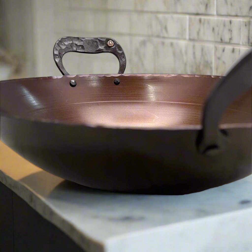 Wok- 13.5" Carbon Steel - Hand Forged and Spun