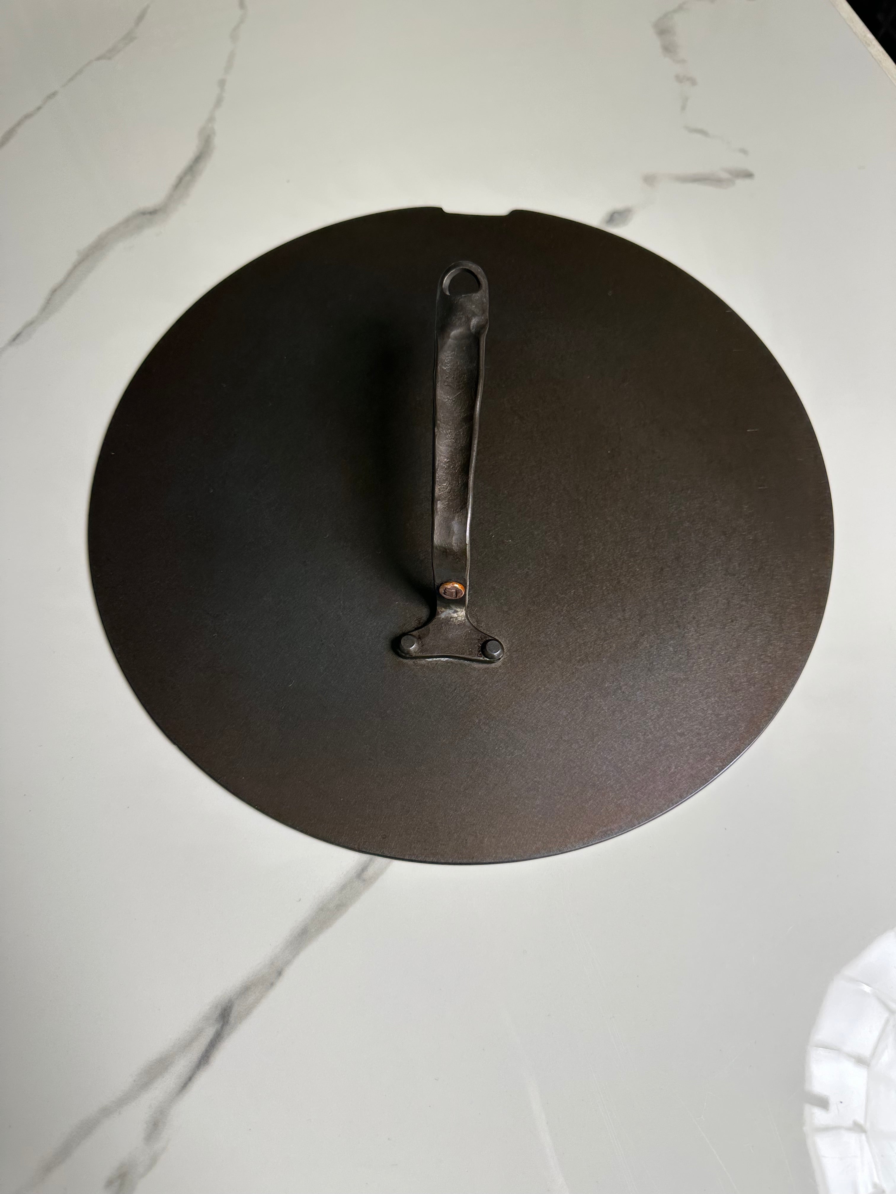 12.5" Country Fry Skillet Lid - Copper State Forge