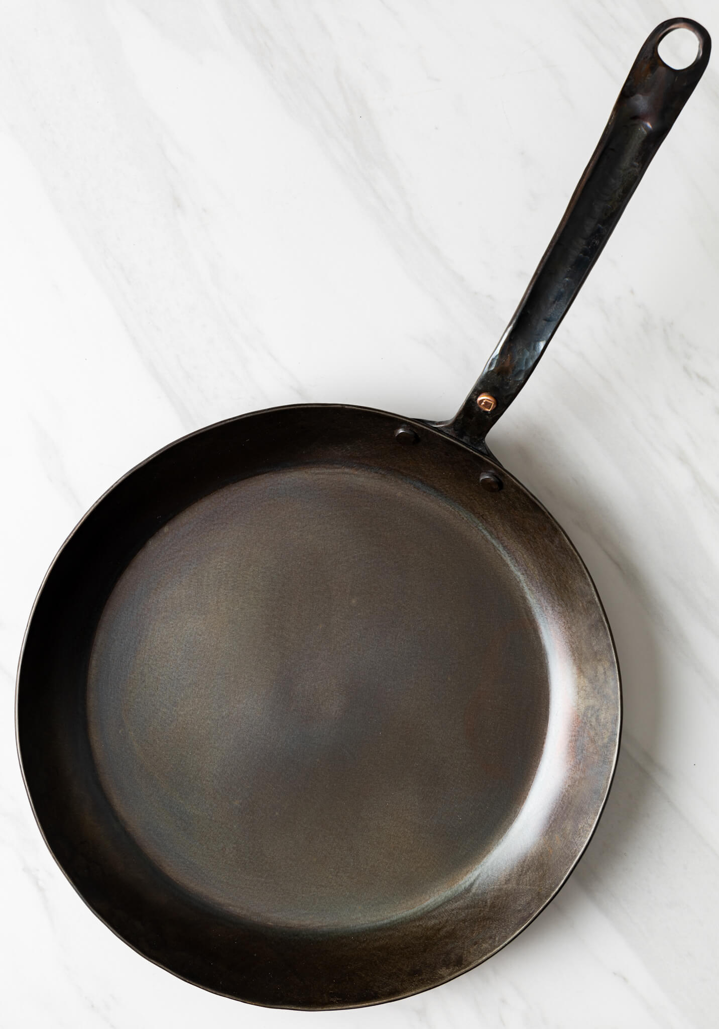 12" Round Carbon Steel Skillet - Copper State Forge