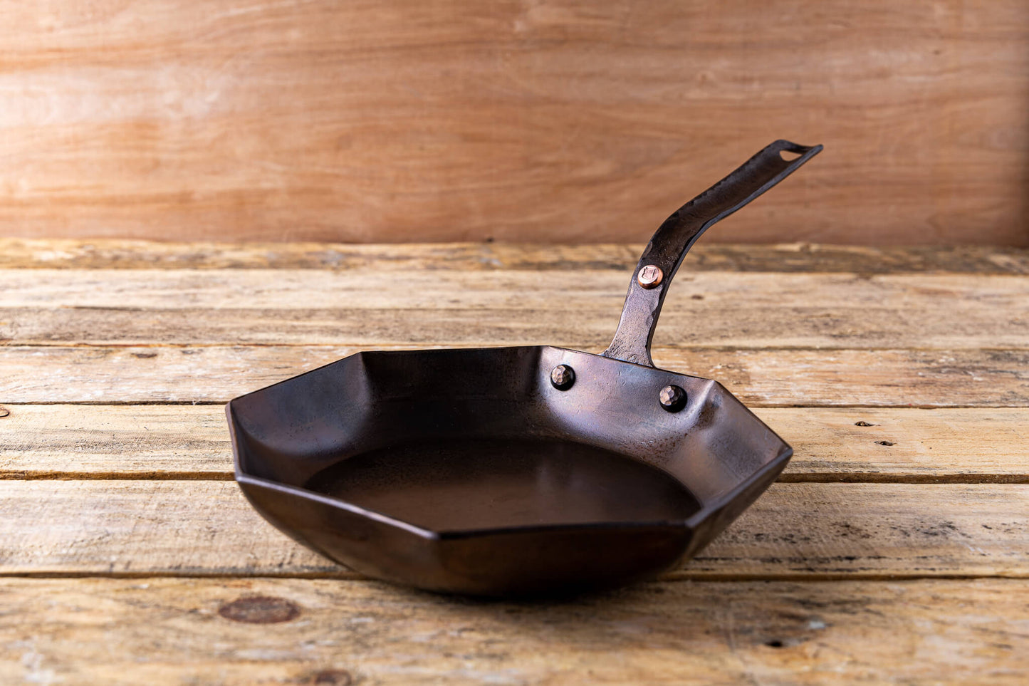 8 Round Carbon Steel Skillet - Hand Forged – Copper State Forge