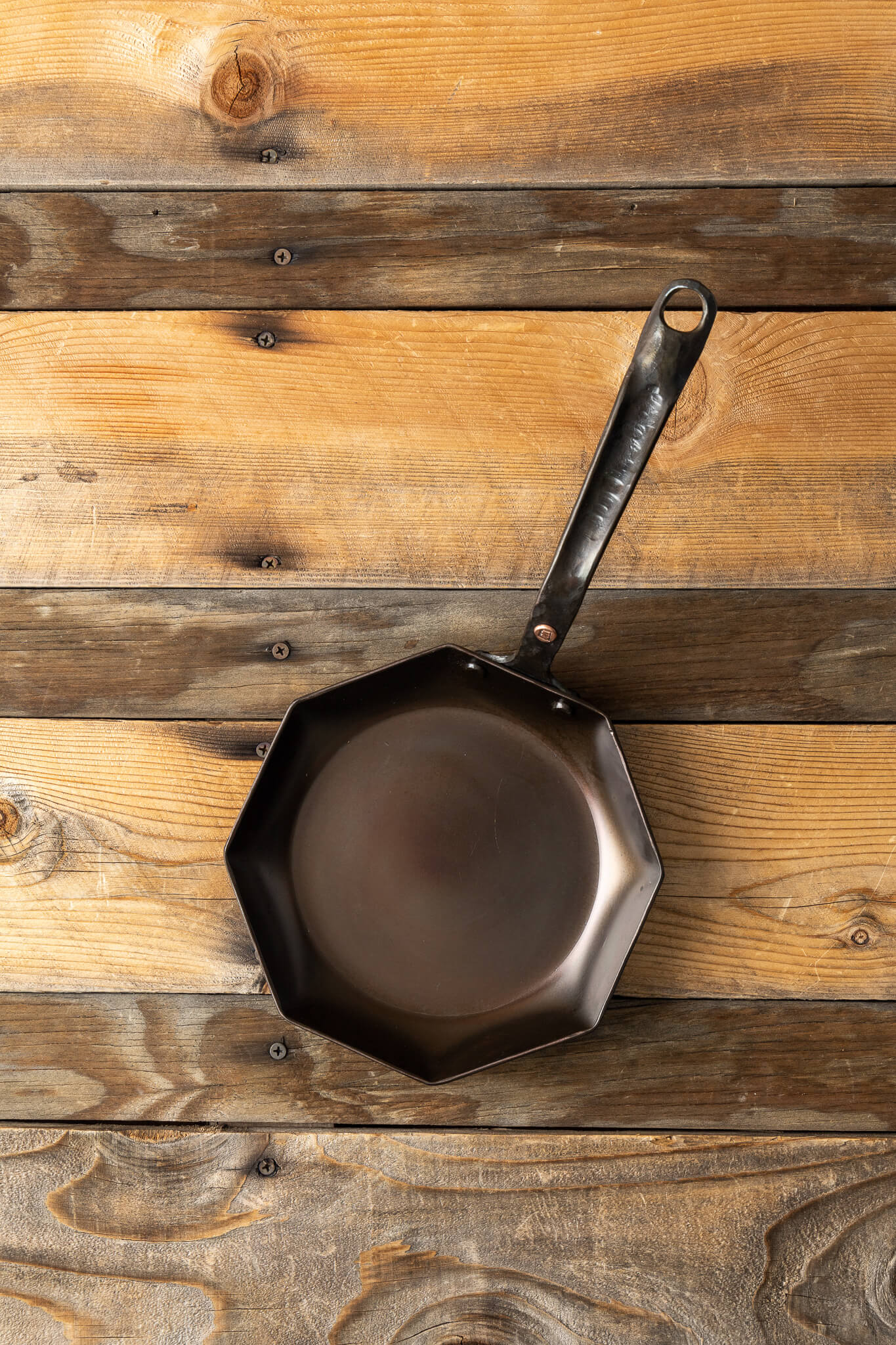 8 Octagon Carbon Steel Skillet - Hand Forged