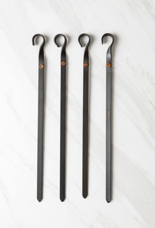 BBQ Skewers (4 Pack) - Hand Forged