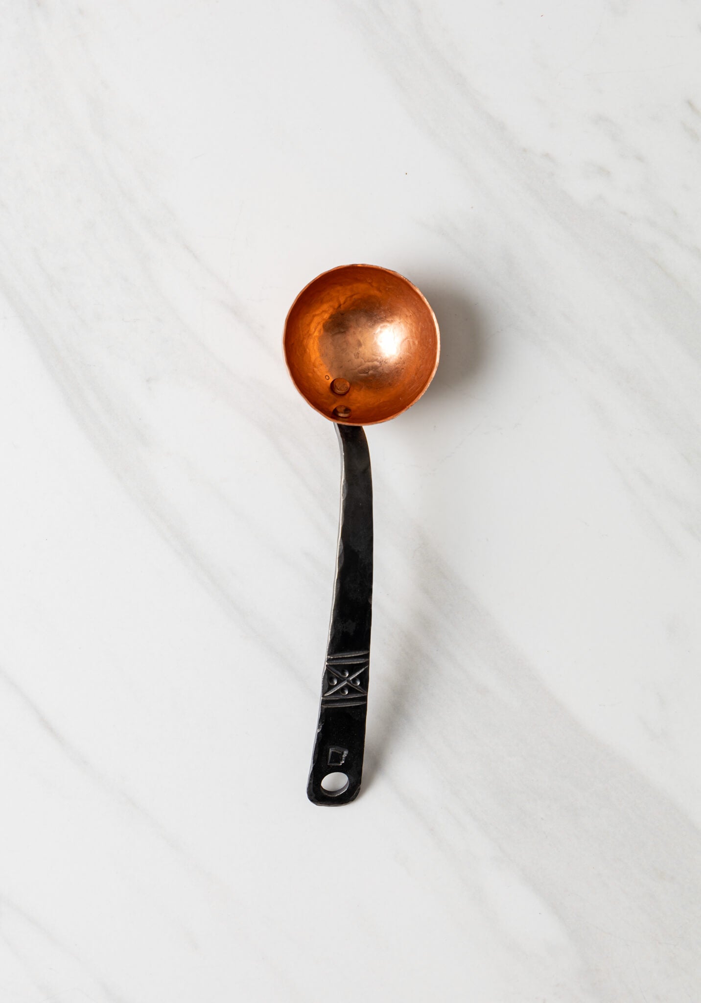 "XO" Copper & Stainless Coffee Scoop - Hand Forged